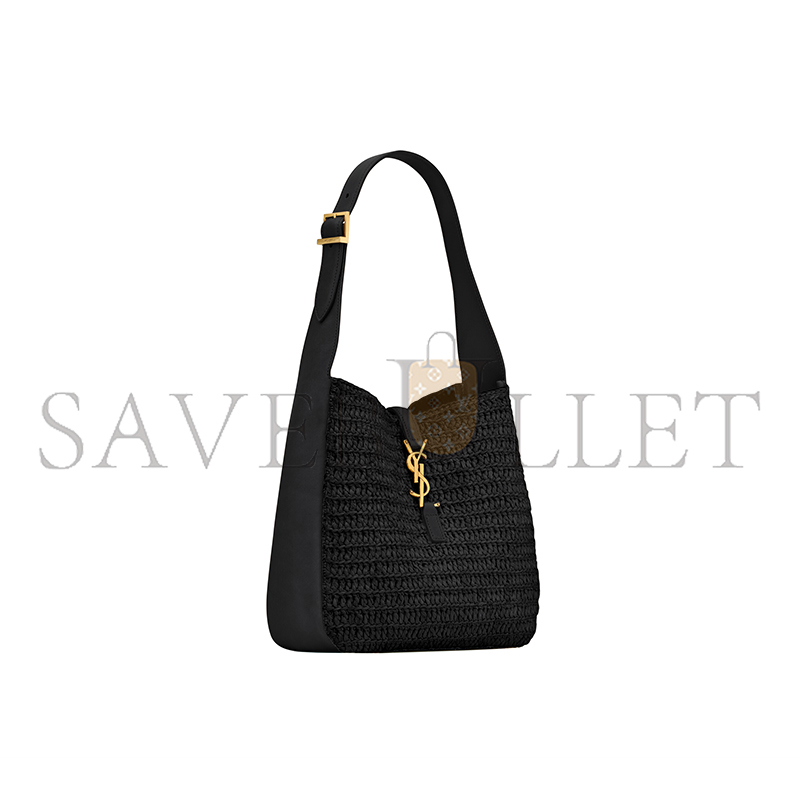 y*l le 5 À 7 S*pple small in raffia and leather 823812gaae01000 (23*22*8.5cm)